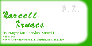 marcell krnacs business card
